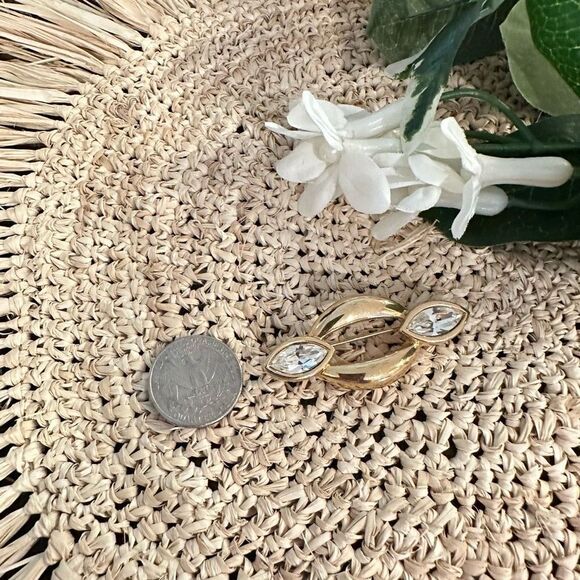 Swarovski Vintage Gold Tone with‎ Rhinestone Brooch - Picture 2 of 4